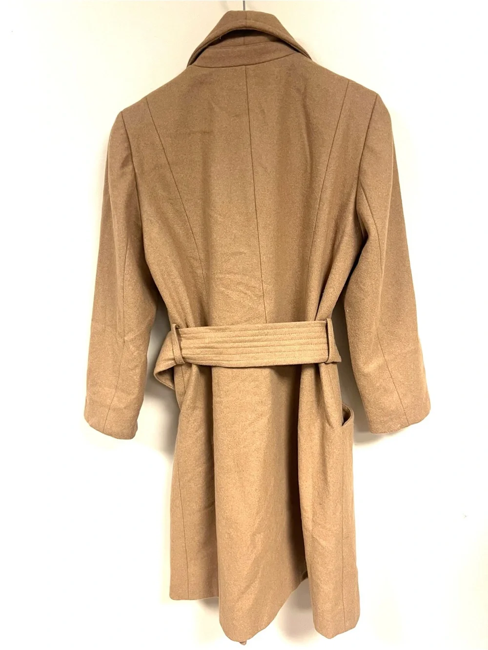 Antonio Melani Tan Wool Belted Coat Sz